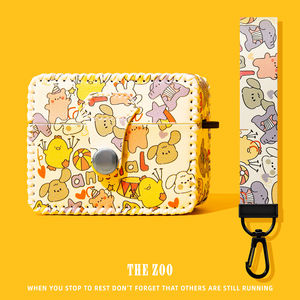 适用airpodspro3保护套airpods4保护壳pro2苹果蓝牙耳机套盒4四代airpod一体式ipod软壳pro3三代皮质可爱卡通