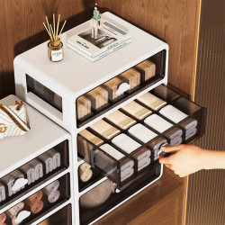 Underwear Storage Box, Drawer-Type Home Wardrobe Layering Organizer, Underwear, Socks, and Intimate Clothing Storage Box, Three-In-One