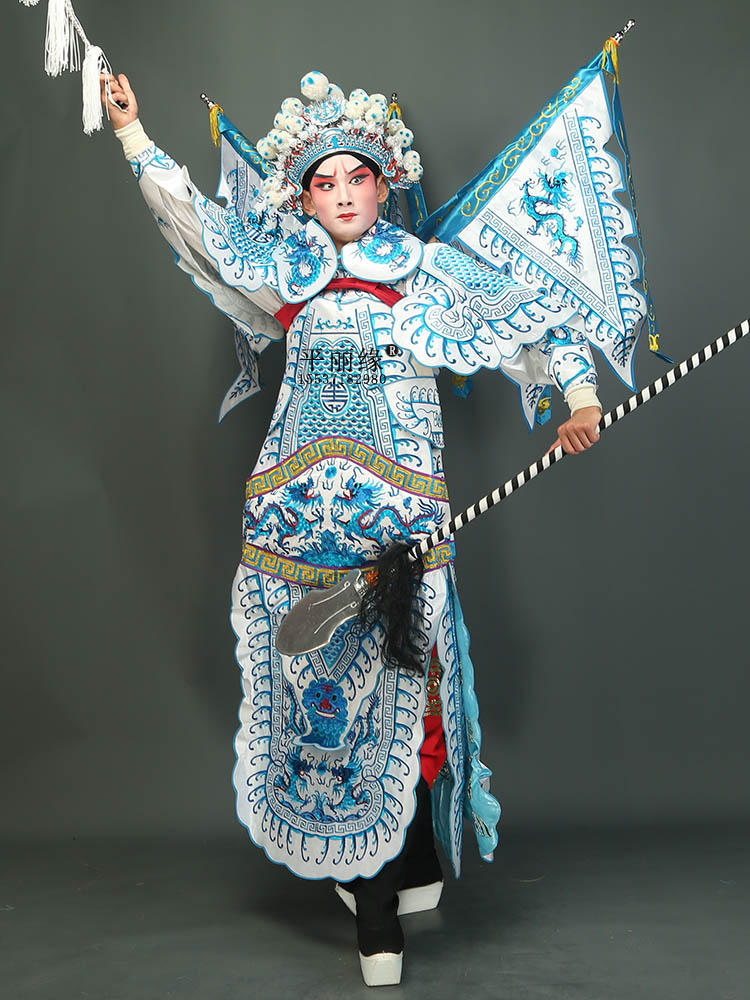 京剧男大靠戏曲武生老生花脸戏服戏剧舞台表演服武将霸王别姬大靠