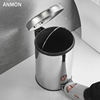 Anmon fashion pedal stainless steel home kitchen bedroom creative with cover living room stepping trash can 12l