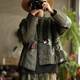Imitation of fragrant clouds printed flax loose cotton jacket jacket 1922
