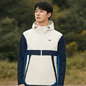 
361 Water-repellent and windproof hooded wear-resistant mercerized velvet lining warm soft-shell sports windbreaker 632439602