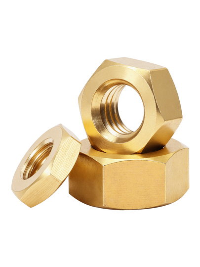 20 Dadi Esagonali Ottone – Extra Largo – 7/16-14 X 3/4 Larghezza – Made In USA