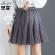 Fashionable mesh skirt skirt for women spring and autumn 2022 new Korean style pleated skirt high waist a-line short skirt tutu skirt