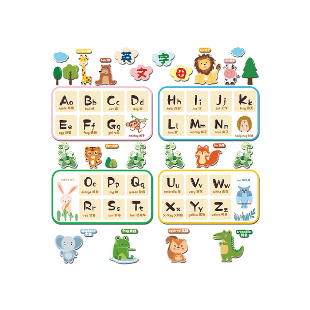 26 English Alphabet Wall Stickers for Children's Rooms, Kindergarten ...