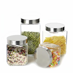 Glass Sealed Jar Honey Bottle Storage Jar Miscellaneous Grains White Sugar Nuts Pickles Storage Bottle Moisture-Proof Pickle Filling Bottle