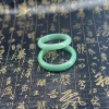 Authentic Ethnic Style Natural Aventurine Bracelet For Women 53-63mm Circle Jade Emerald Color Round | tb_6417796