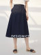 
Disenis summer new versatile simple skirt high-waist denim skirt women