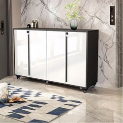 Shoe Cabinet for Home Entrance, Outdoor Hallway, Elevator Entrance, with Lock and Universal Wheels, New 2025 Popular Model for Outdoor Corridor