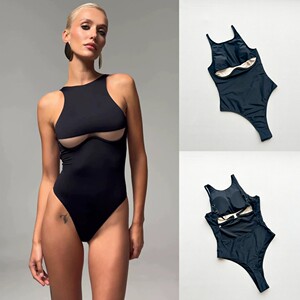 
2026 new one-piece swimsuit European and American sexy bikini cross-border underwire one-piece swimsuit beach swimsuit for women