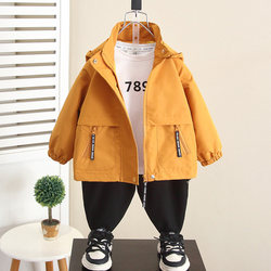 Boys' Cool and Stylish Autumn Jacket, Fashionable Children's Autumn Outfit, Hooded Coat, 2026 New Model, Baby Spring and Autumn Windbreaker