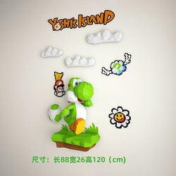 Happy Yoshi Hra Periferní Trojrozměrné Nástěnné Dekorace Velké Nástěnné Závěsné Obývací Pokoj Ložnice Dekorace Pozadí Zeď