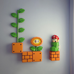 Super Mario Game Background Wall Large Three-dimensional Raised Wall Decoration Diy Paper Model Handmade Paper Model