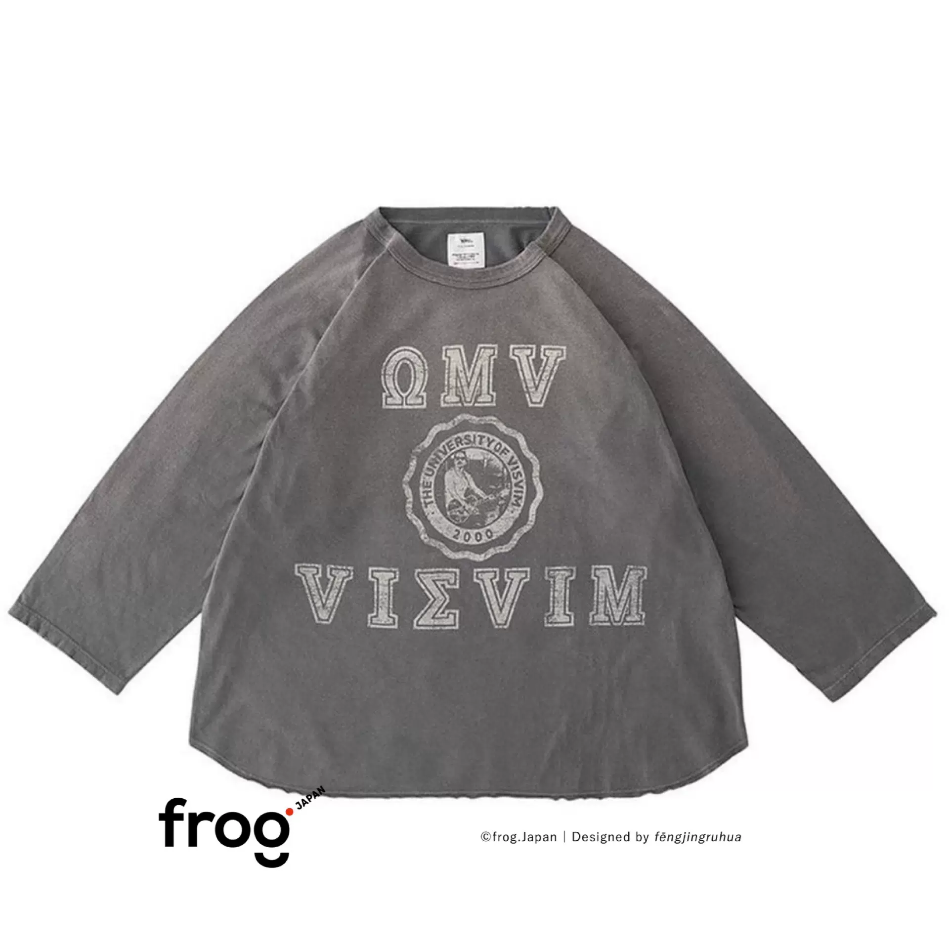 订购VISVIM WMV GRIDIRON TEE L/S CRASH 染色做旧T恤22SS-Taobao