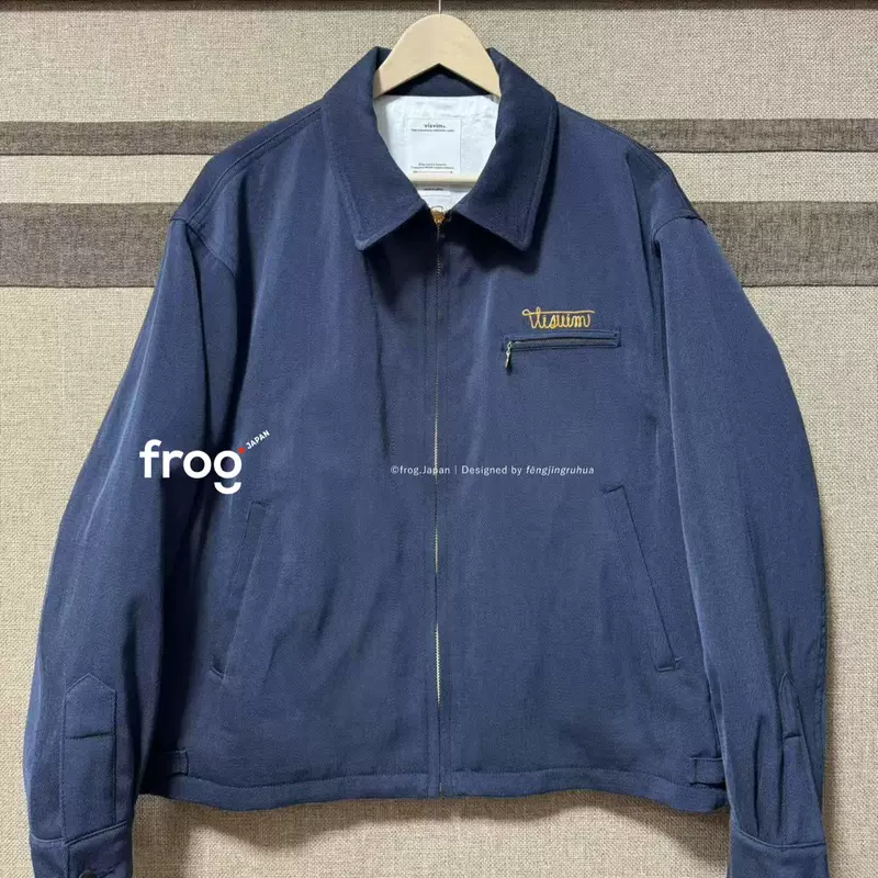 在途VISVIM STRATO SWING TOP 棉麻混纺字母刺绣夹克25SS