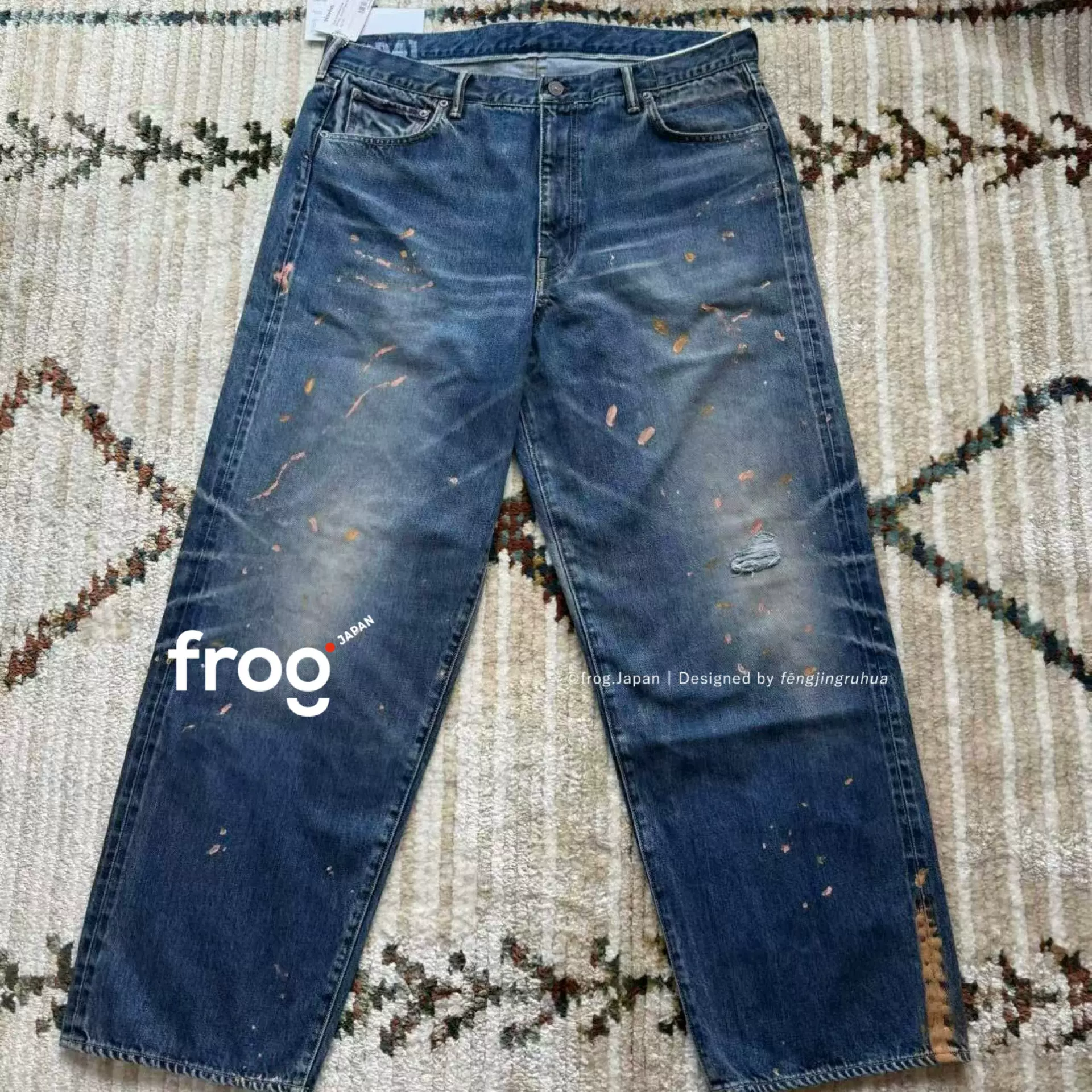 パンツ visvim SOCIAL SCULPTURE 05 WIDE DMGD-41 订金VISVIM 25AW SOCIAL SCULPTURE 05 WIDE DMGD-41 泼墨牛仔裤