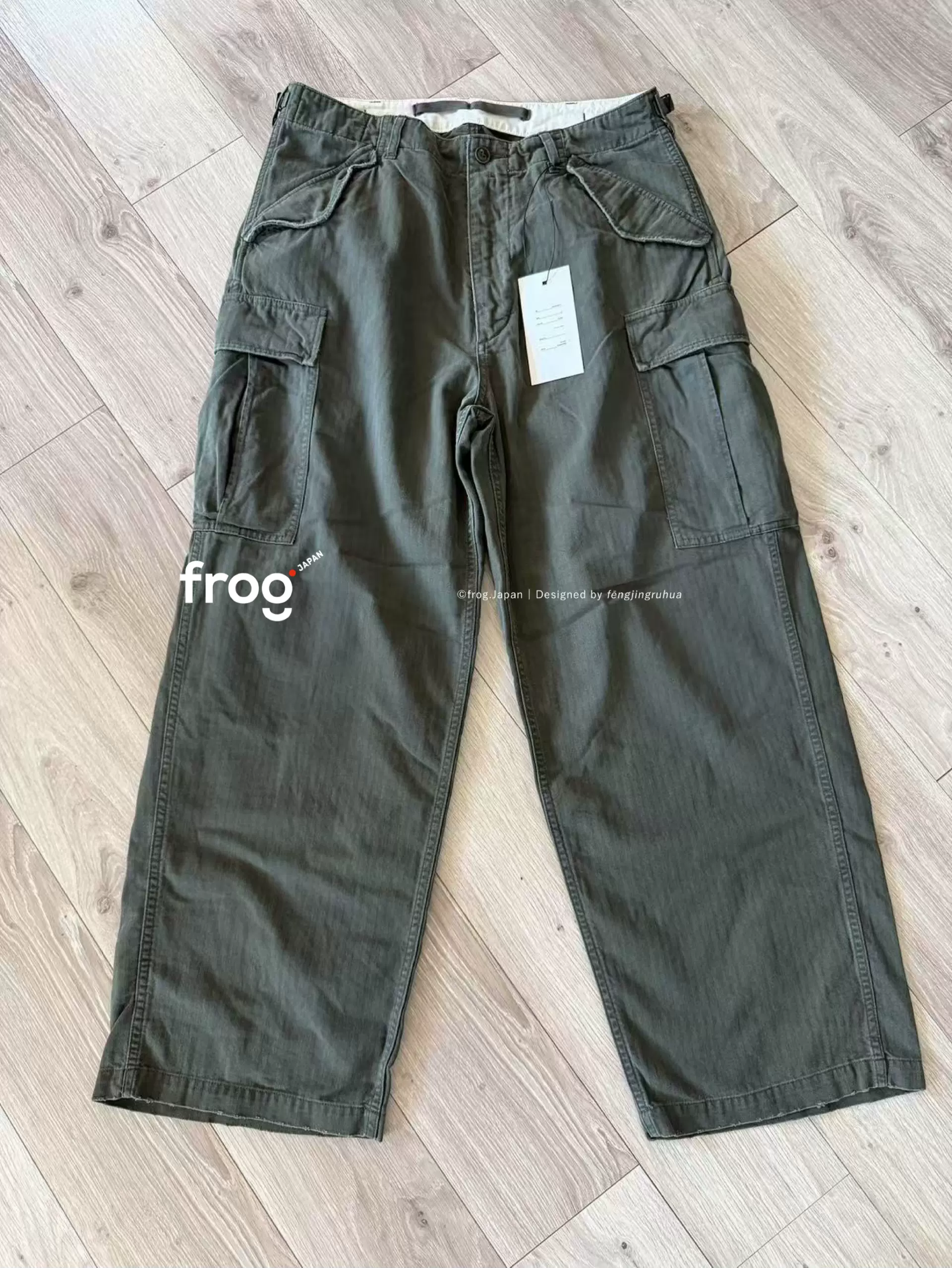 订购VISVIM FIELD CHINO PANTS DMGD 休闲裤24AW 做旧超长棉