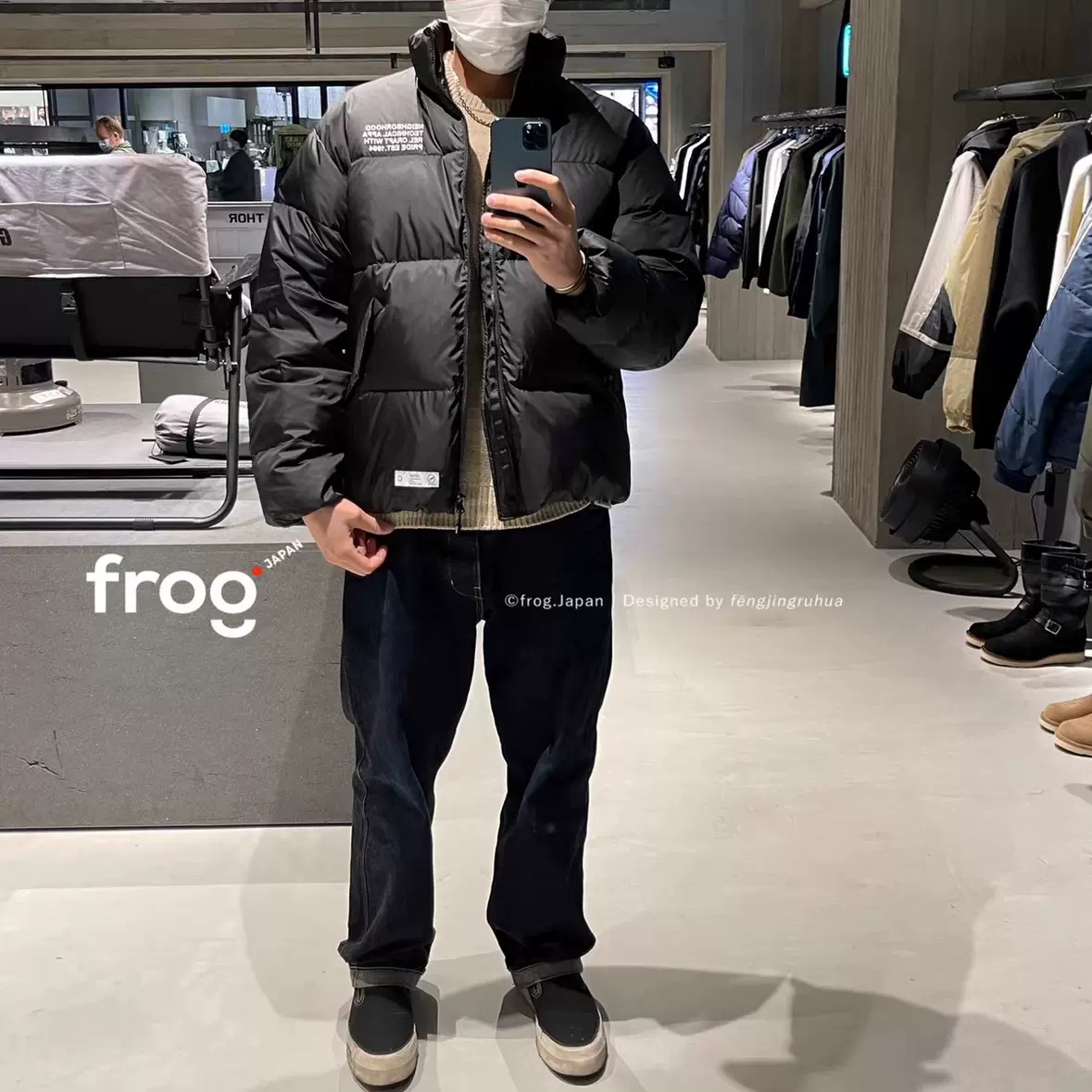 订购NEIGHBORHOOD CLASSIC DOWN JACKET 立领保暖羽绒服23AW-Taobao