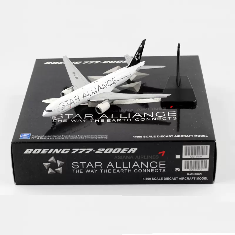 1/400 XX4089A合金材质飞机模型韩亚航空B777-200ER HL7732襟翼-Taobao