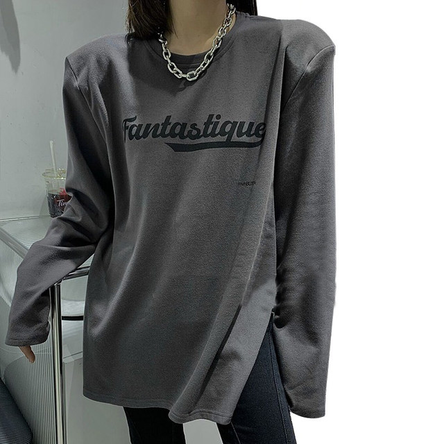 Loose pullover casual bottoming shirt