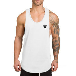 
Summer fitness sports vest men's European and American trendy sleeveless T-shirt pure cotton sweat-absorbent breathable coach bottoming shirt