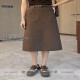 Spot sale DI-SUI women's clothing 2024 autumn 21058 simple and non-same-spoke design touch pocket high waist skirt