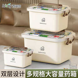 Medicine Box for Home Use, Portable Medicine Storage Box, Large-Capacity Medicine Box, Multi-Layer Extra-Large Classified Medicine Box