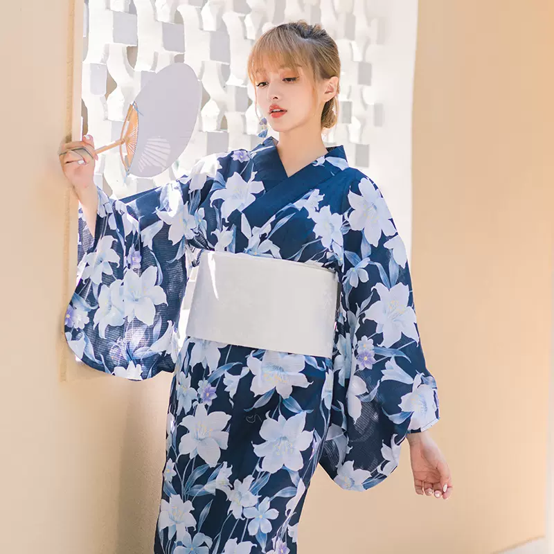 山鸟和色和服夏季浴衣全棉正式和服摄影旅拍写真标准