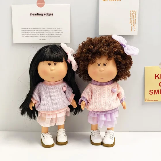 
Spanish Mia potato doll clothes 24 cm mia doll dress up pink and purple sweater gauze skirt baby clothes set