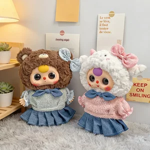 
Only baby clothes for three-year-old 400% general enamel baby clothes plush doll pink velvet vest denim skirt suit