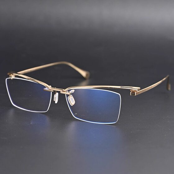 
Ma Huateng's same ultra-light business rimless glasses titanium glasses rimless glasses for men and women 6556