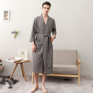 Hotel summer bathrobe four seasons universal water absorption and fast dry men's bath towels ice silk men's spring and autumn couples sleeping robe women
