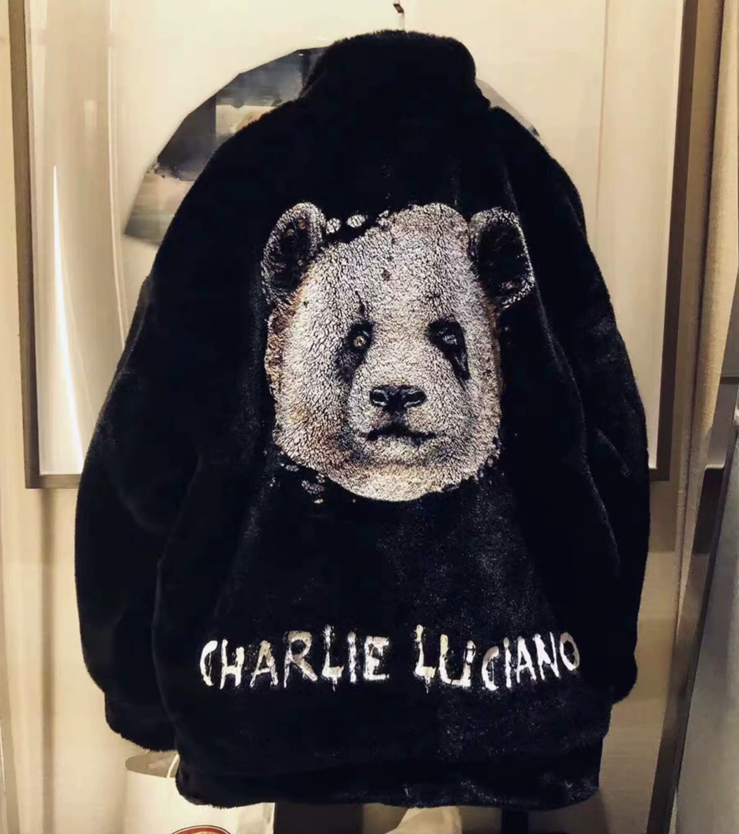 Charlie Luciano 熊猫恐龙老虎皮草羊羔毛泰迪大衣夹克外套-Taobao