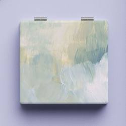 ins Abstract and Simple Square Makeup Mirror, Portable and Foldable, Suitable for Student Dormitory Desktop, Small Mirror for Touch-Ups, Easy to Carry