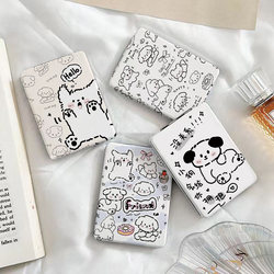 Graffiti Puppy Small Mirror Portable Foldable Makeup Mirror for Students Flip-Top Style for Women