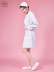 Giày y tá da thật cho nữ mùa xuân hè phong cách mới đế phẳng thoáng khí không mệt mỏi Giày công sở bệnh viện đế mềm giày đơn phiên bản Hàn Quốc