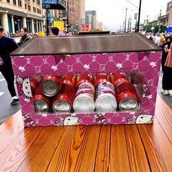 Transparent Insulated Box Commercial Stall Cake Yogurt Sushi Stall Special Visual Foam Box Transparent Cover Dessert