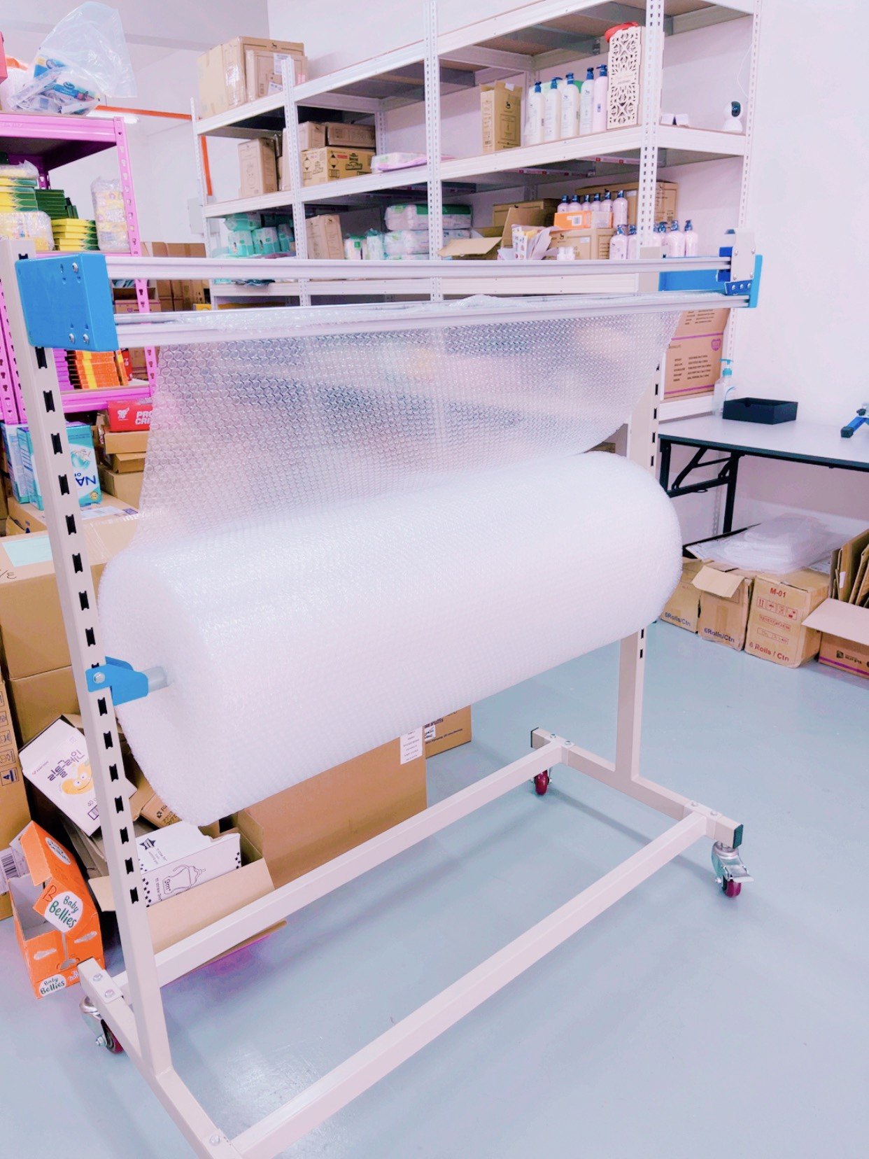 Bubble Wrap Roll Holder - Film & Packaging Material Rack