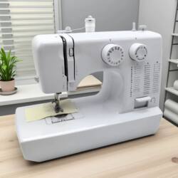 Cross-Border 818 Sewing Machine for Home Use, Multifunctional Double-Needle Overlock Buttonhole Sewing Machine, Foot-Operated Mini Desktop Electric Sewing Machine
