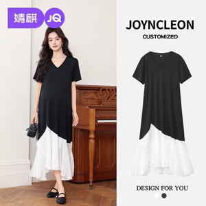 
Jingqi does not look pregnant, maternity clothes, spring clothes, maternity dresses, spring and summer fashionable pregnant women's dresses