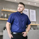 Fat brother big size men's short -sleeved shirt Men's business casual fat guy summer add fat to increase loose shirt
