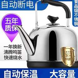 304 Stainless Steel Electric Kettle with Automatic Power-Off, Large Capacity Household Electric Water Kettle, Whistling Water Boiler