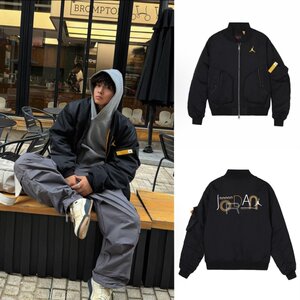 JORDAN Men's Sports Stand Collar Warm Flying Baseball Cotton Jacket Jacket CZ1191 DN3406-010
