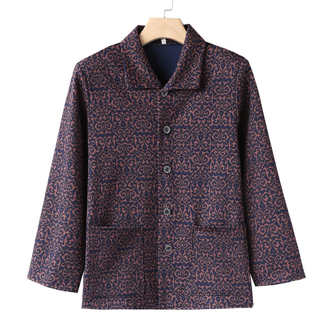 Middle -aged and elderly people in summer, grandma grandma shirt 60 -year -old 70 old lady set, elderly clothes spring and autumn mother dressing