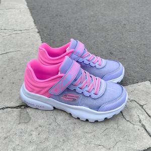 
Skechers Skechers girls spring and summer mesh breathable Velcro lightweight comfortable sneakers 302516L