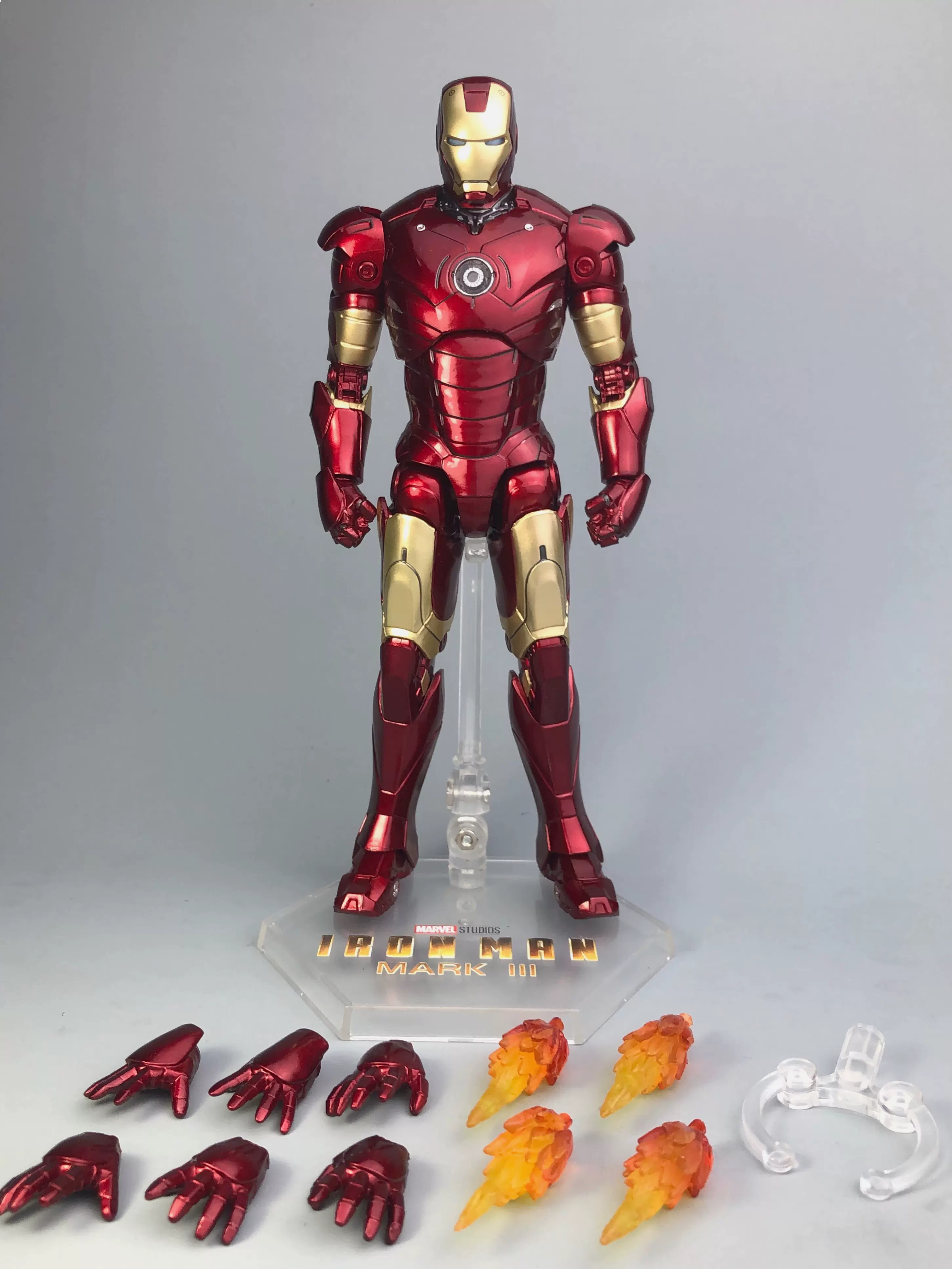 莫叔玩物中动mk3发光版格纳库钢铁侠7寸正版漫威手办儿童玩具现货