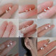 925 Tremella Needle Combination Earrings 2025 New Ear Bone Nails Female Students Niche Simple Design Hypoallergenic Earrings