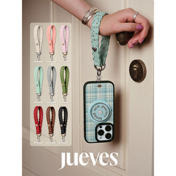 
JUEVES Thursday 'Holiday Love' retro creative women's design mobile phone wrist strap lanyard pendant leather