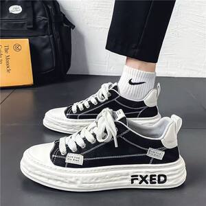 
Canvas men's shoes for summer breathable and casual low-top flat shoes for students' trendy versatile sports design niche cloth shoes