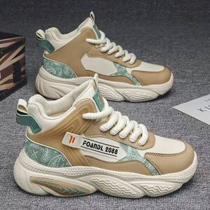 
Internet celebrity men's shoes 2025 autumn high-top basketball sports shoes for men's teenagers' trendy running dad shoes to increase height